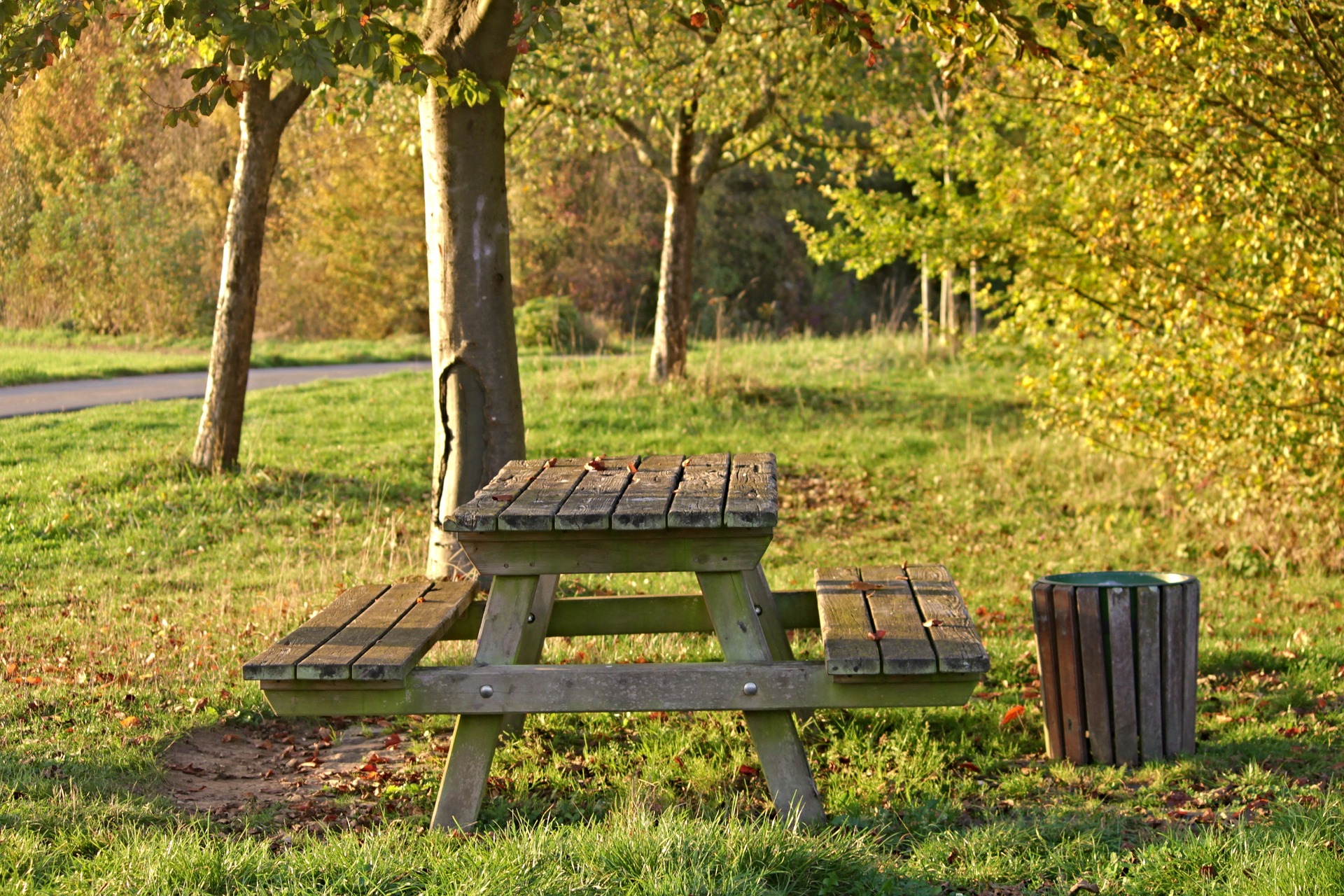 A picnic table